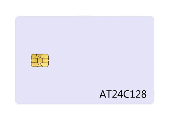 Weiße PVC-HAUSTIER PETG AT24C128 Chip Contact IC Karten